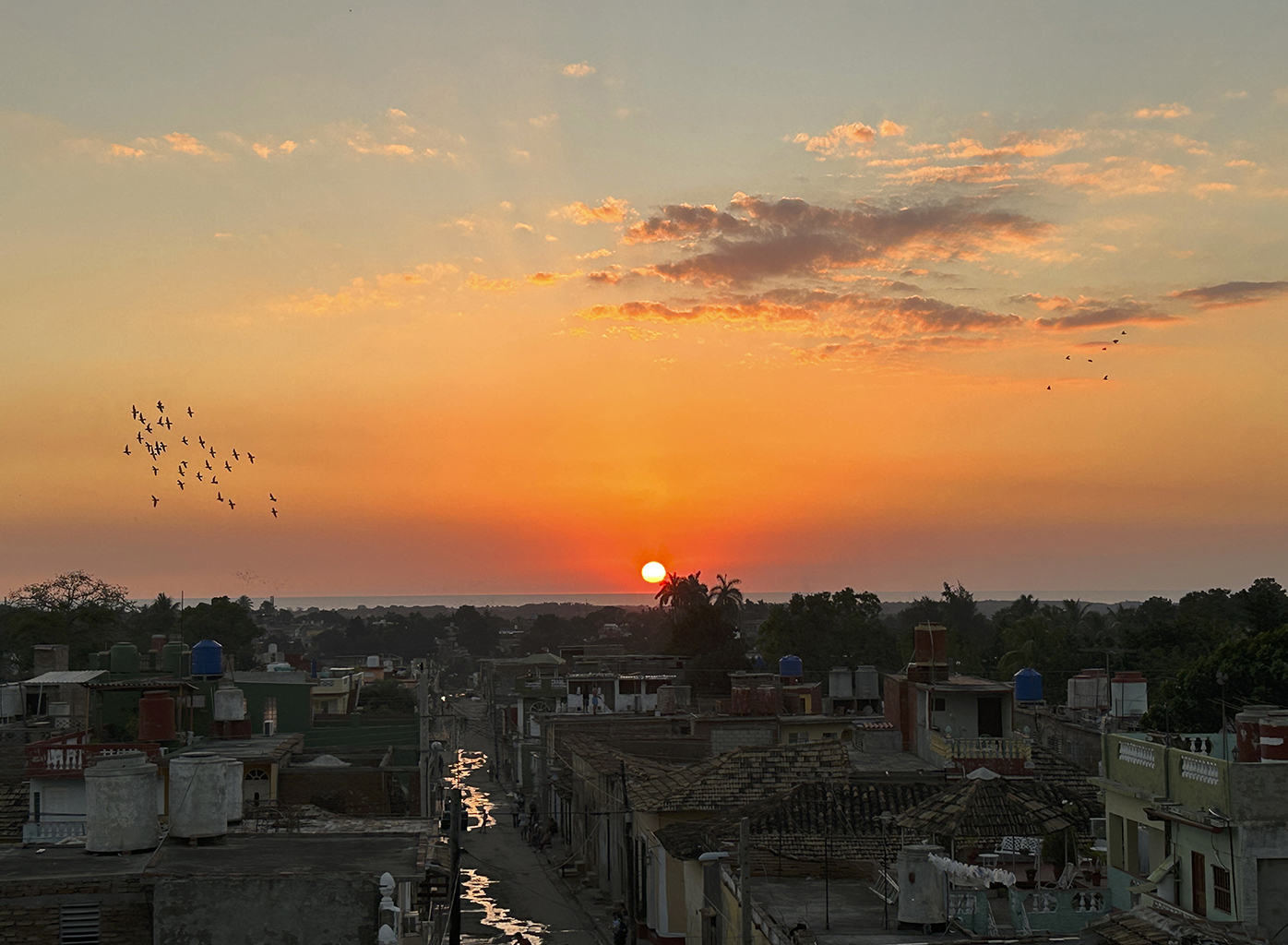 Billede af solnedgang - Cuba bog